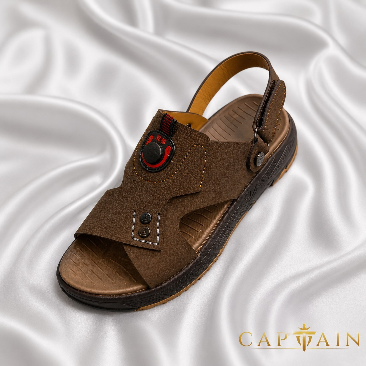 Captain Comfort Belt Leather Sandals – Vintage Brown